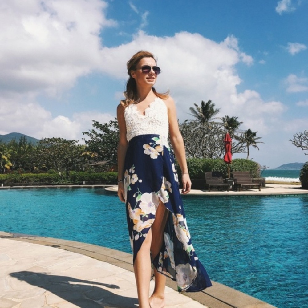 LAST ONE! Floral high-low lace dress - Picture 2 of 6